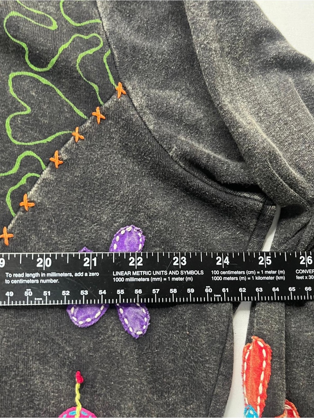Rising International Multicolor Embroidered Hooded Jacket with Red Accents - Picture 7 of 7